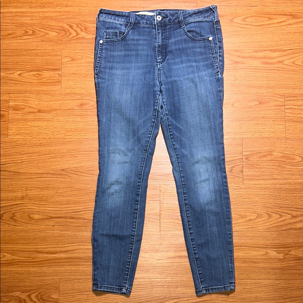 Pilcro and the Letterpress Blue Skinny Jeans